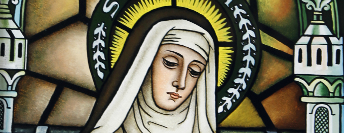 St. Rita of Cascia stained glass - unknown