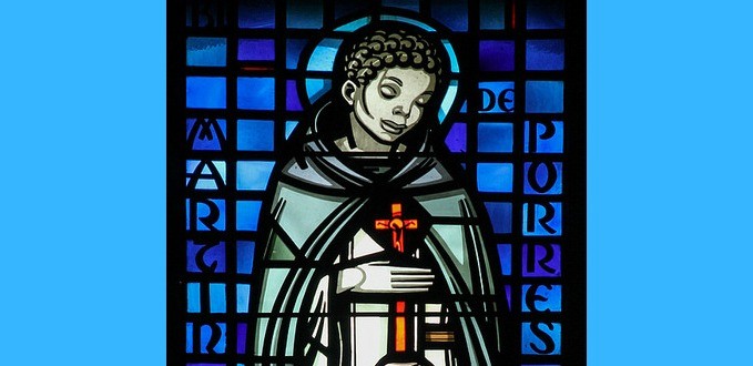St. Martin de Porres stained glass - Baltimore Cathedral - Baltimore, MD